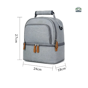 Lunch bag pratique gris pour transporter vos repas facilement