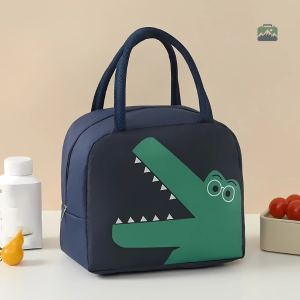 Sac isotherme motif crocodile idéal pour les repas d'école