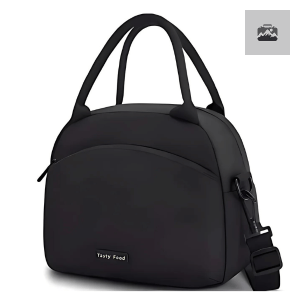 Lunch Bag Isotherme Noir avec bandoulière