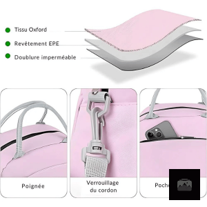 Sac Isotherme Repas Rose, design pratique et élégant