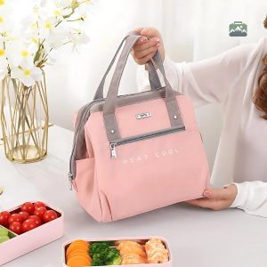 Sac repas isotherme, couleur rose chic