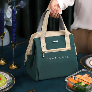 Sac Isotherme Repas élégant en vert, idéal pour le déjeuner