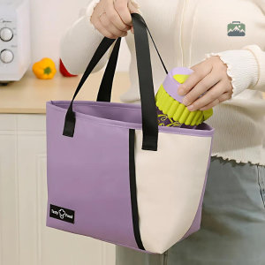 Sac isotherme repas violet pour le déjeuner