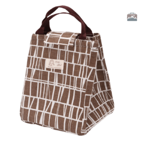 Lunch Bag Marron Craquelé en style élégant