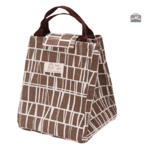 Lunch Bag Marron Craquelé en style élégant