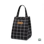 Lunch Bag Noir à Carreaux élégant pour le déjeuner
