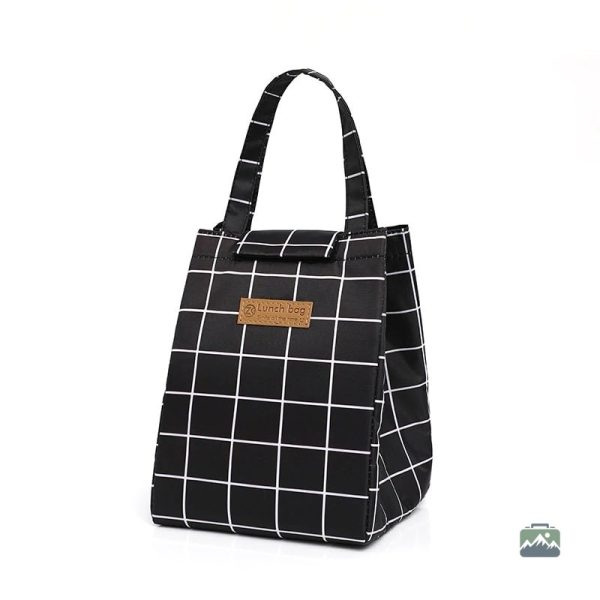 lunch-bag-noir-a-carreaux-1 Lunch Bag Noir à Carreaux élégant pour le déjeuner