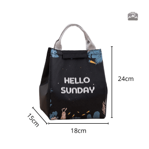 Sac à déjeuner élégant en noir