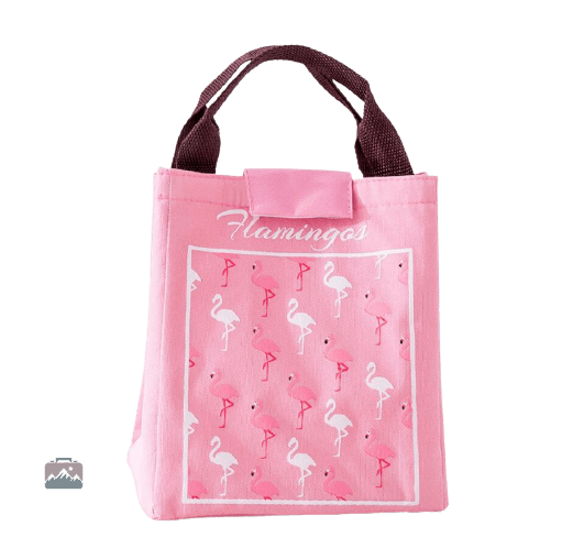 lunch-bag-rose-flamingos-1 Lunch Bag Rose Flamingos pour repas en extérieur