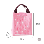 Sac à déjeuner motifs flamants roses tendance