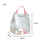 Sac à lunch vert avec motif licorne coloré