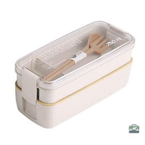 Lunch Box Beige 2 étages pour des repas pratiques