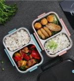Lunch box en plastique durable, adaptée aux repas quotidiens