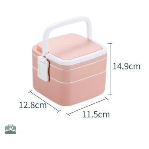 Lunch Box carrée rose pour repas équilibrés