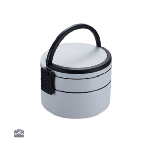 Lunch Box Bento Rond Gris