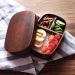 Contenant en bois japonais pour déjeuner écologique