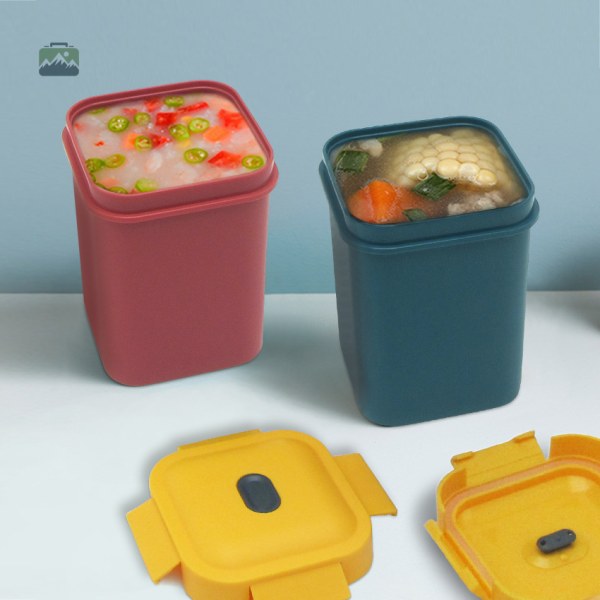 Boîte repas rouge, idéale pour les pique-niques