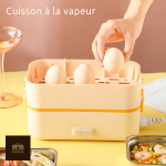 Lunch box beige pour repas sur le pouce