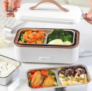 Conteneur alimentaire chauffant blanc