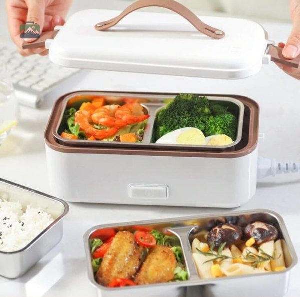 Conteneur alimentaire chauffant blanc