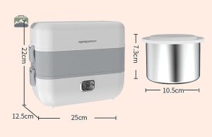 Conteneur alimentaire chauffant à deux étages