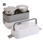 Lunch Box blanche avec deux compartiments