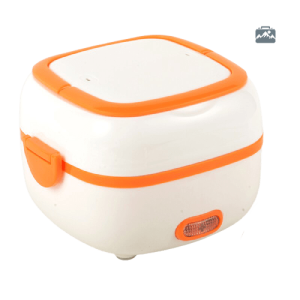 Lunch Box Chauffante Orange Carrée