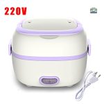 Lunch Box Chauffante Carrée en violet