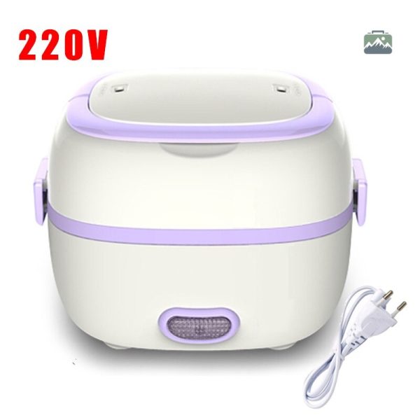Lunch Box Chauffante Carrée en violet