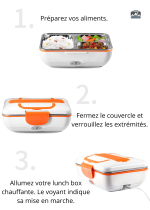 Conteneur alimentaire chauffant orange pour repas sur le pouce