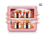 Lunch box portable rose pour repas chauds