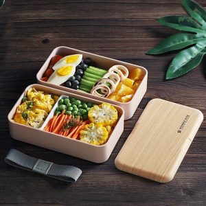 Lunch Box en bois élégant beige