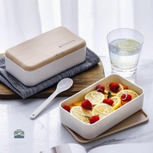 Lunch Box design en bois rose pour le quotidien