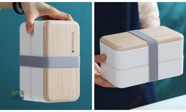Stylish Lunch Box en bois rose pour les déplacements