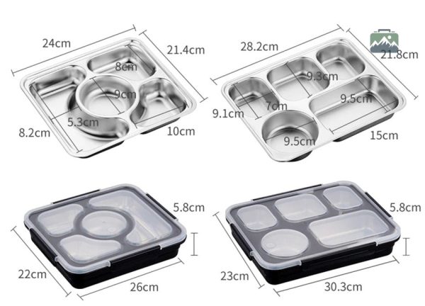 Boîte de déjeuner bleue pour aliments variés