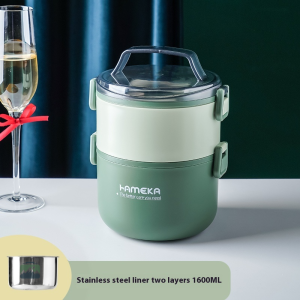 Conteneur alimentaire inox avec compartiments