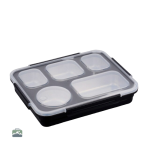 Lunch Box Noir avec plusieurs compartiments