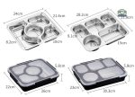 Boîte de repas noire avec sections séparées