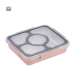 Lunch Box rose compartimentée pour repas équilibrés