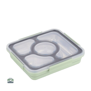 Lunch Box Inox Compartimentée Verte