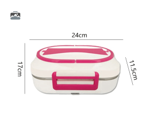 Boîte à lunch électrique rose pour repas en déplacement