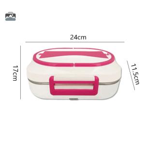 Boîte à lunch électrique rose pour repas en déplacement
