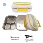 Lunch Box chauffante jaune, idéale pour la maison et la route