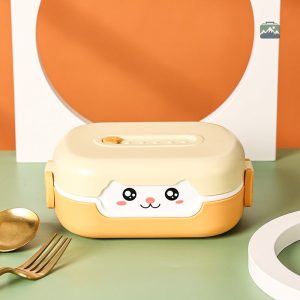 Contenant repas Kawaii, thème chaton ludique