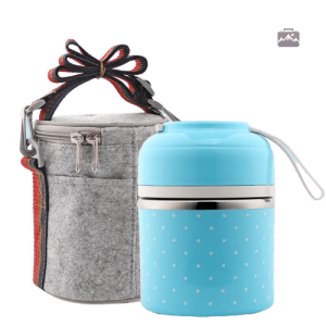Lunch Box design bleu à plusieurs niveaux