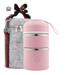 Élégante lunch box à étage en rose
