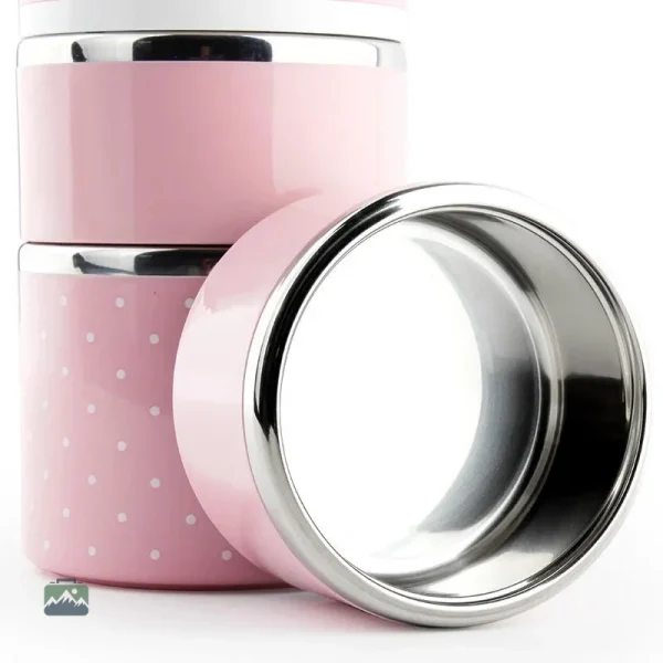 Lunch box compartimentée couleur rose