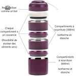 Élégante Lunch Box violette pour enfants