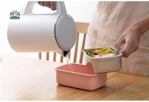Lunch Box Inox design rose étanche