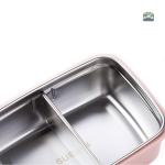 Boîte à repas inox rose, parfaite pour le transport